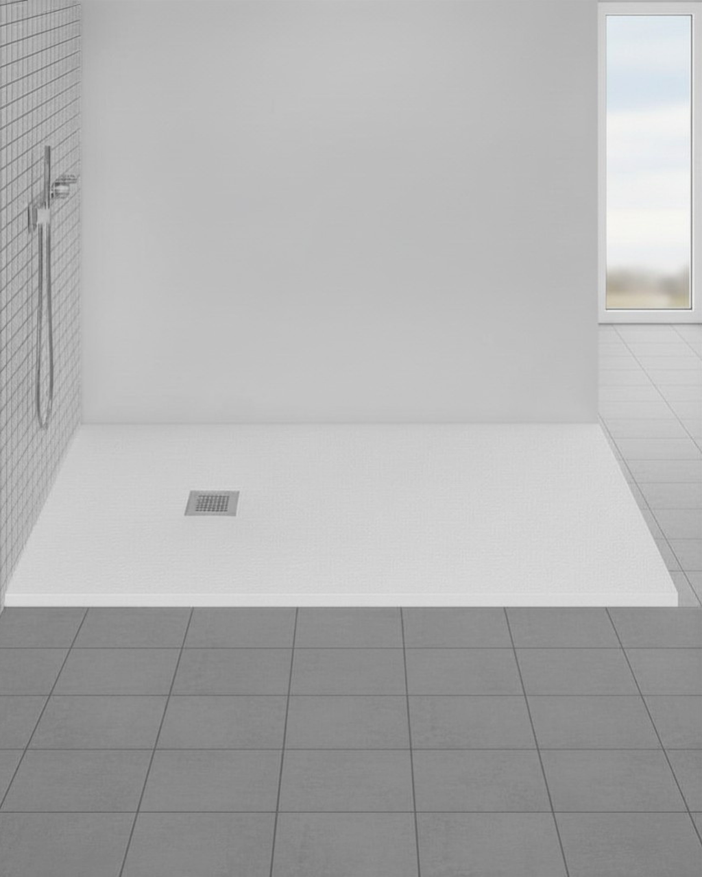 LIME Piatto Doccia Bianco 70x120 cm – Marmo e Resina